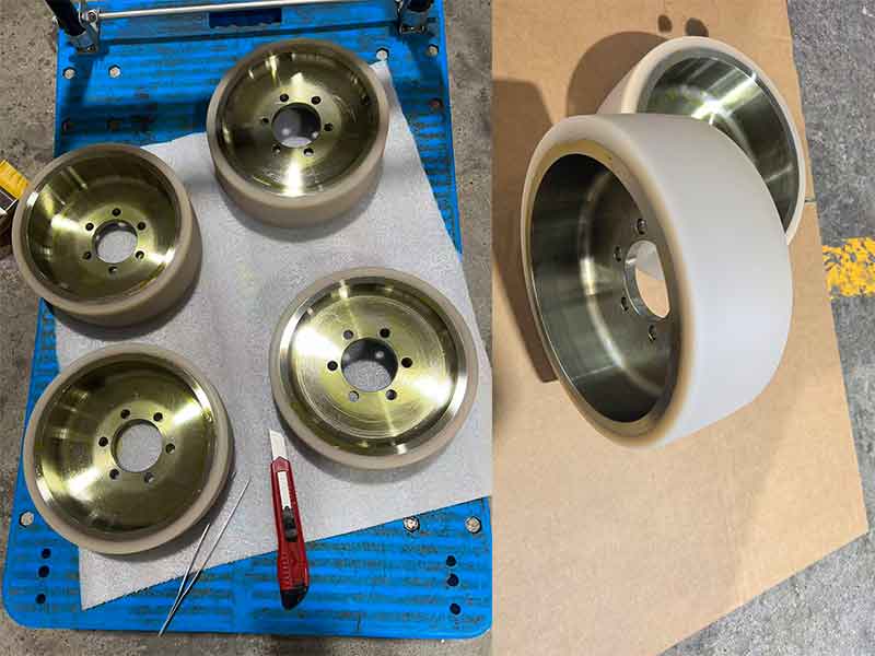 自动导航AGV小车包胶轮